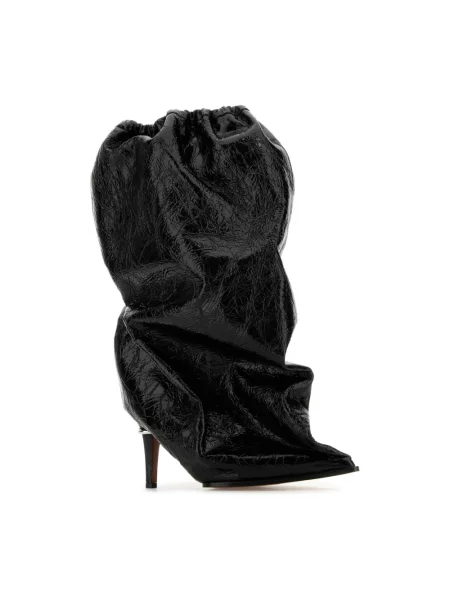 Botki Alexander Mcqueen skórzane czarne