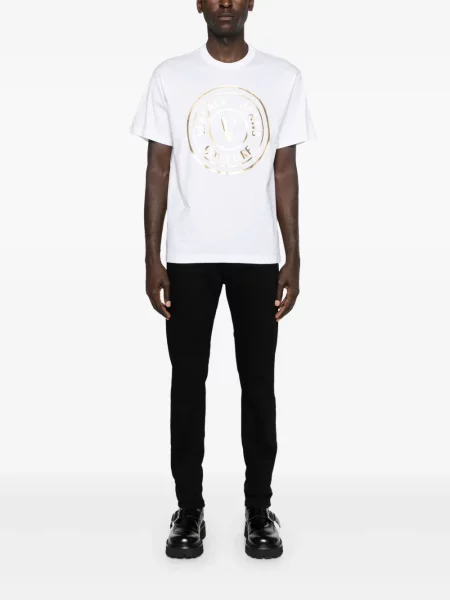 Raštuotas marškinėliai Versace Jeans Couture balta