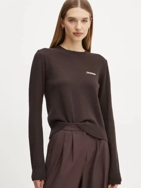 Pulover din amestec de lana Lance femei light maro