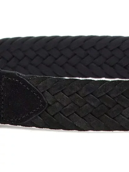 Curea Athison din piele de căprioară negru