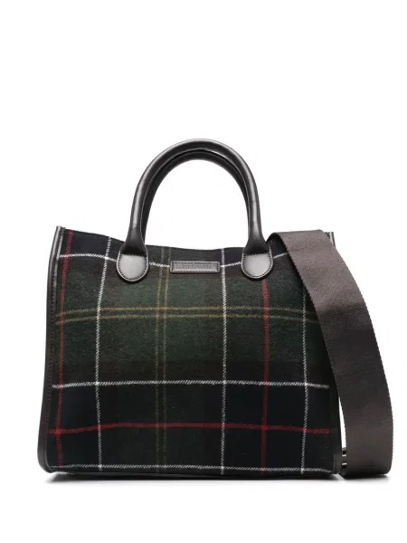Geantă shopper Barbour maro
