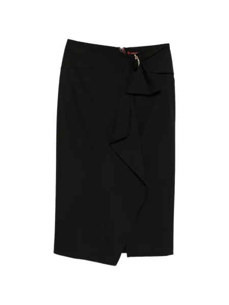 Fusta mini Max Mara cu cataramă plic negru