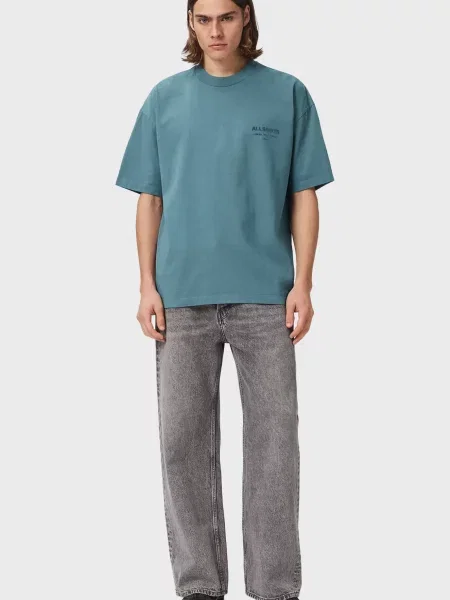 Футболка Allsaints блакитна