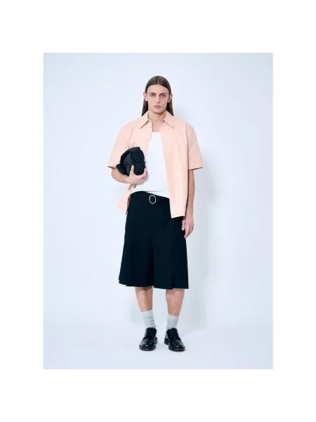 Koszula z krótkim rękawem Jil Sander różowa