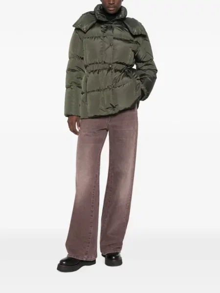 Geacă Moncler cu glugă verde