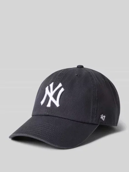 Czapka z daszkiem z wyhaftowanym logo model NEYYAN BASE RUNNER' '47 granatowa