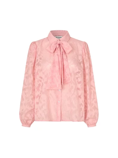 Lollys Laundry Bluzka Elliell Z Odpinanym Kokardą rosa różowa