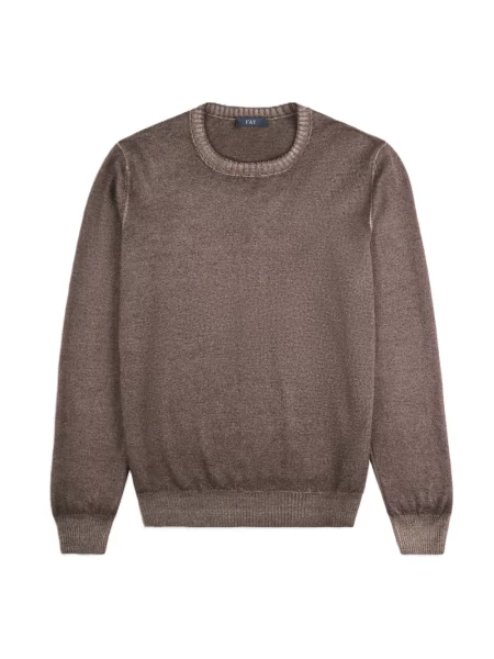 Sweter Fay wełniany brązowy