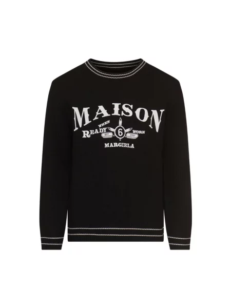 Bluza Mm6 Maison Margiela wełniana czarna