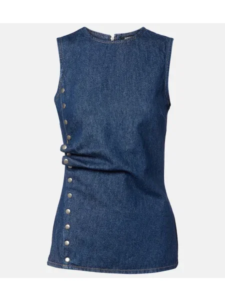 Top Rotate drapat albastru