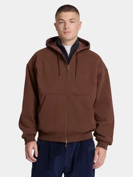 Кофта Timberland бавовна/поліестер коричневий