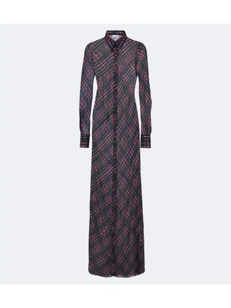 Rochie tip cămașă Dries Van Noten în carouri