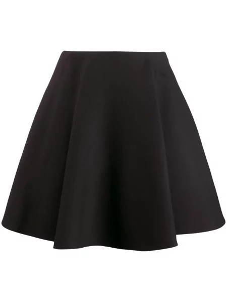 Fustă Valentino Garavani cu volane din crep negru