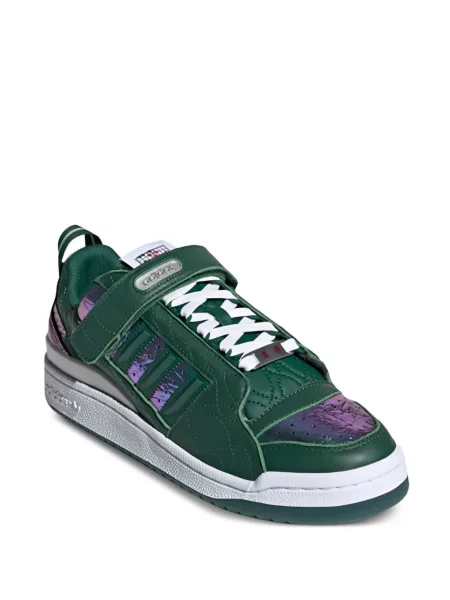 Sneakersy Adidas Forum do biegania zamszowe z dekoltem w serek szare
