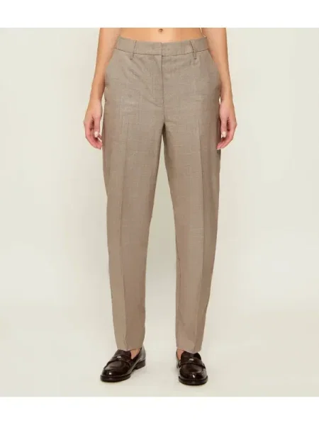 Marella De lână pantaloni MLLGOLFO | Relaxed fit cu adaos de mătase bej