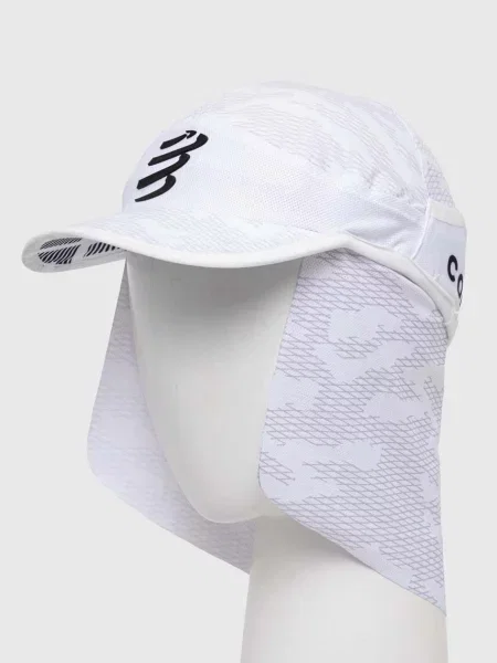 Kapa s šiltom Compressport Ice Cap Sun Shade bela