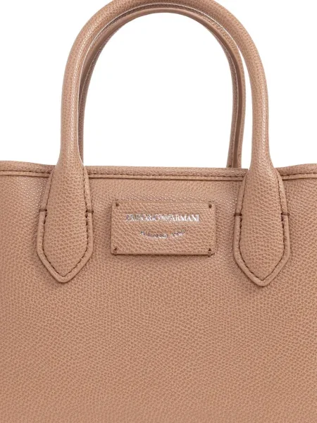 Geantă Emporio Armani cu imagine maro