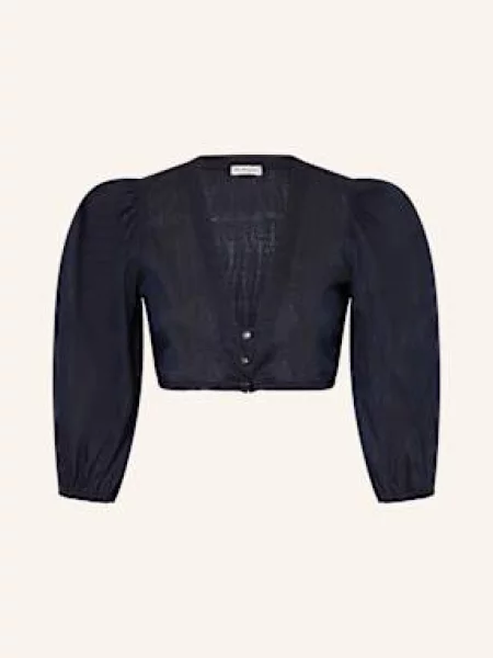 Heimatglück Tracht Bluzka Bawarska Vivi Z Rękawami blau granatowa