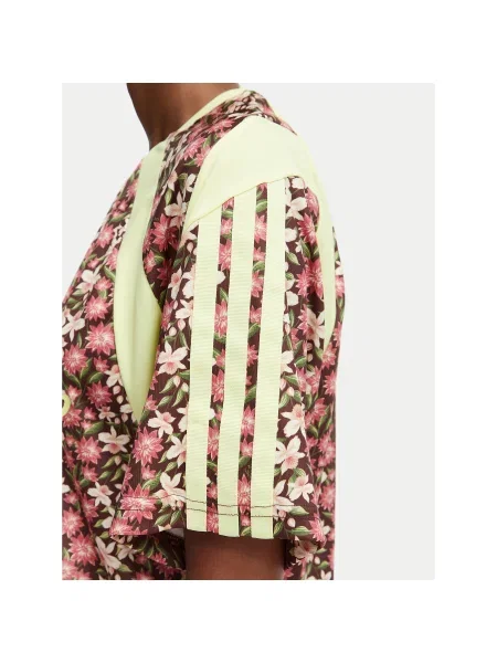 Adidas Majica Adidas X Farm Rio House Of Tiro Roza rumena