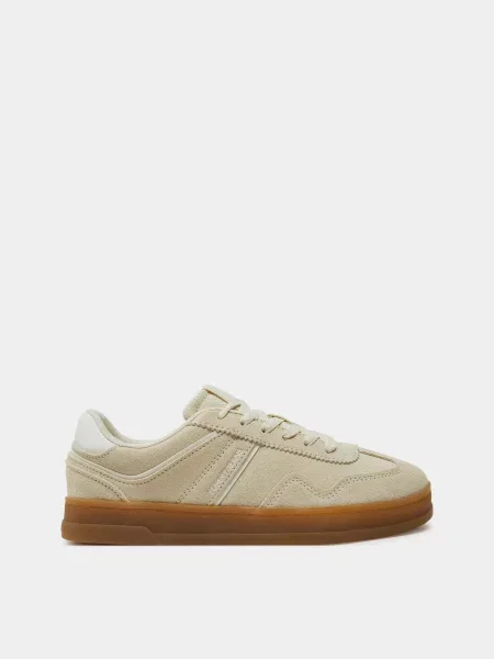 Замшевые кеды Tommy Hilfiger бежевые