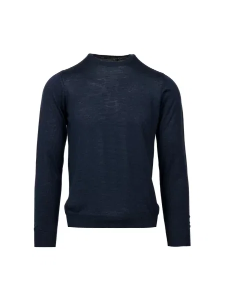 Sweter Tagliatore wełniany niebieski