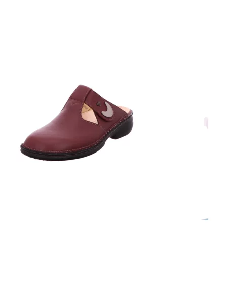 Klapki Finn Comfort skórzane czerwone