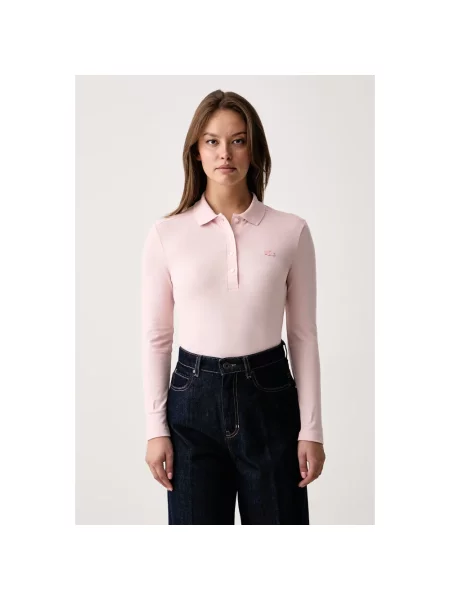 Koszulka polo Lacoste ze stretchu różowa