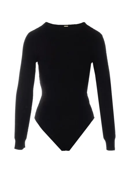 Body Twinset din dantelă negru