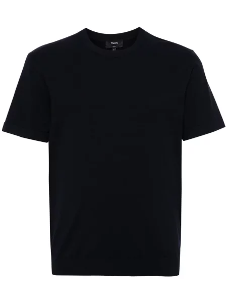 Tricou Theory din jerseu cu decolteu rotund albastru