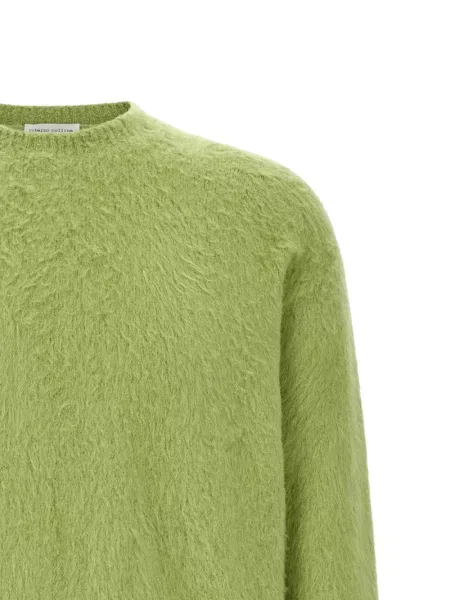 Pulover Roberto Collina cu decolteu rotund verde