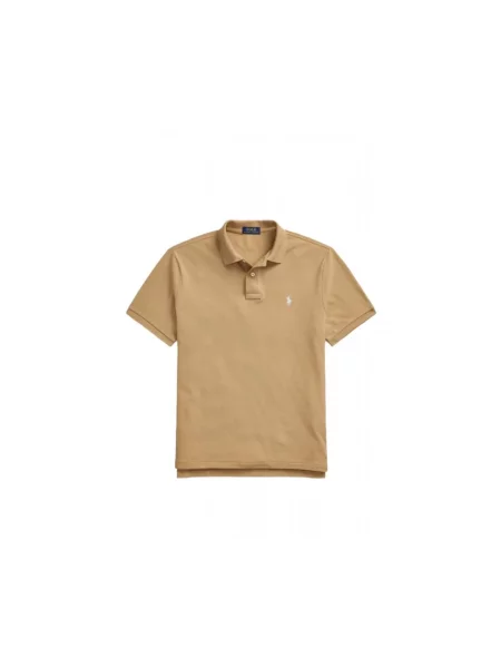 Koszulka polo Polo Ralph Lauren z logo beżowa