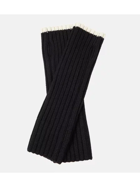 Volnene rokavice Toteme črna