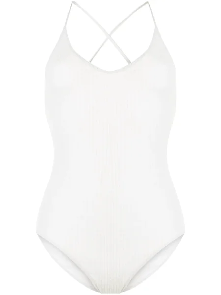 Strój kąpielowy Duskii prążkowany biały