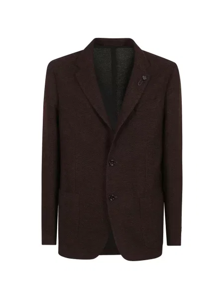 Sacou Lardini de lână cu model floral maro