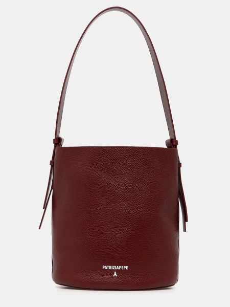 Patrizia Pepe geantă pentru femei din piele bordo