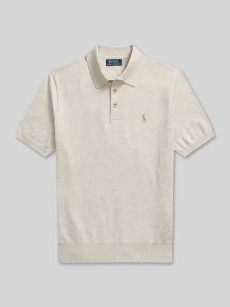 Koszulka polo z czystej bawełny o kroju regular fit Polo Ralph Lauren beżowa