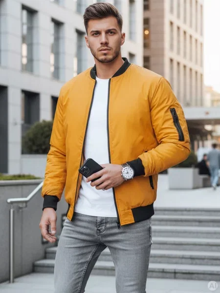 Kurtka bomber jacket kamelowa Dstreet