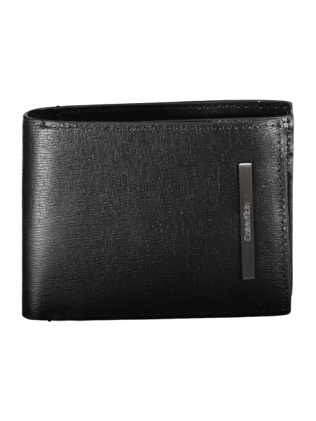 Portfel Calvin Klein elegancki skórzany czarny