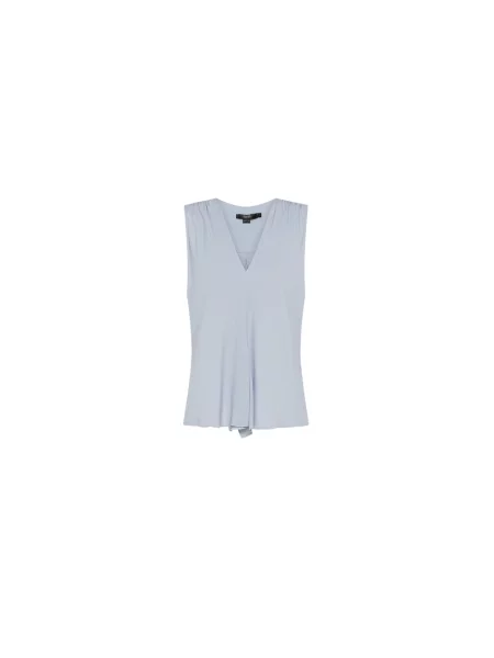 Dzianinowy top Seventy niebieski