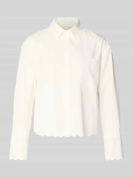 Bluzka koszulowa o kroju oversized z czystej bawełny model ‘NEUTRO’ Weekend Max Mara biała