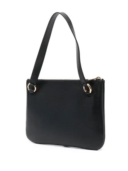 Geantă de mână Jil Sander din piele cu imagine negru