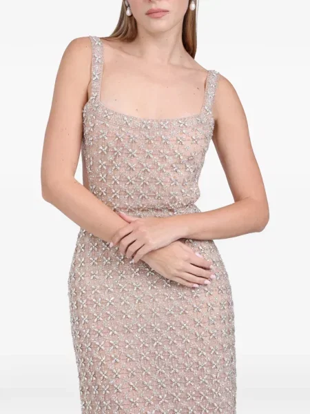 Sukienka midi Dina Melwani z kryształkami