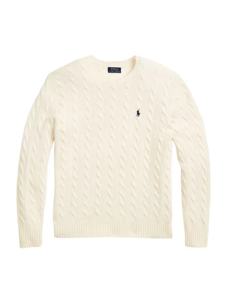 Polo Ralph Lauren sweter Mężczyźni Wełna jednolity XL biały