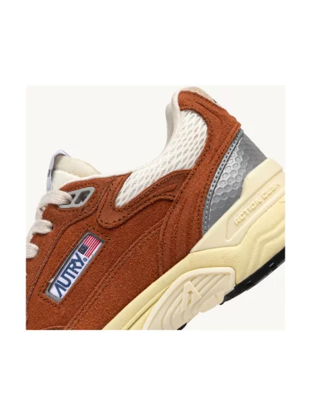 Sneakersy Autry brązowe