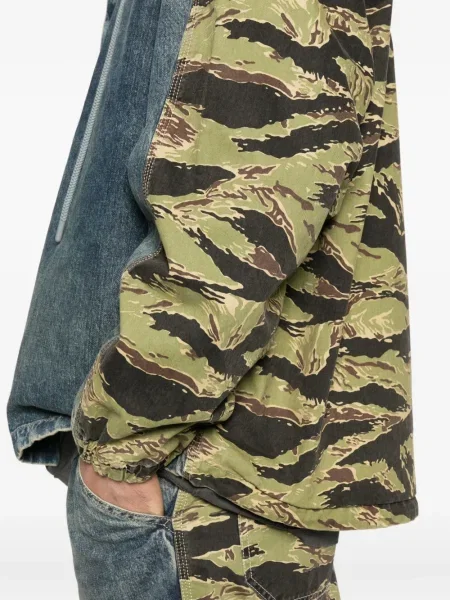 Geacă de blugi Diesel cu model camuflaj albastru