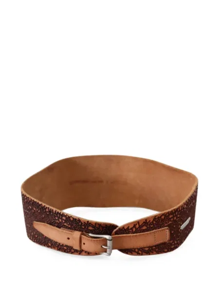Cu centură curea Scervino Street din piele streetstyle maro