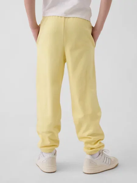 Pantaloni sport copii Gap alb