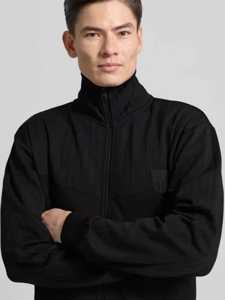 Bluza rozpinana o kroju regular fit z Mieszanka bawełny Model DAVRONTO' Hugo czarna