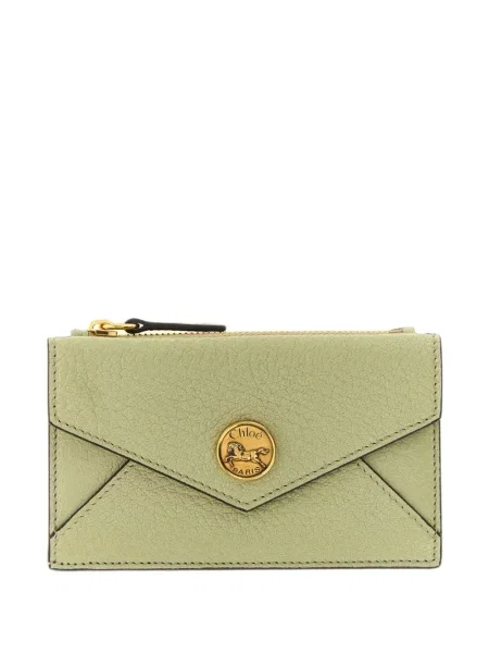 Portofel Chloé din piele verde