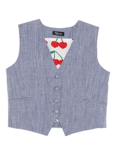 Kamizelka Blaklace z dekoltem w serek niebieska